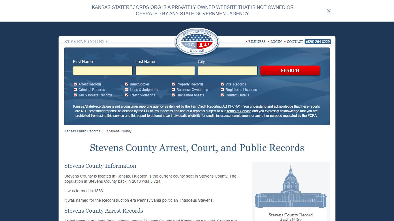 Stevens County Arrest, Court, and Public Records
